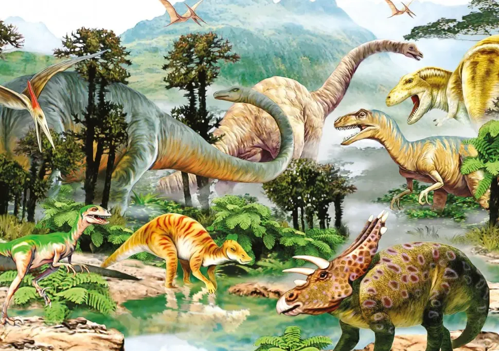 Puzzle Vida de dinossauros 100