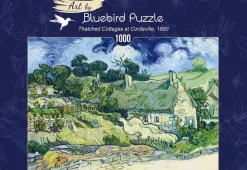 Puzzle Vincent van Gogh: Casas com telhado de colmo em Cordeville,