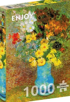 Puzzle Vincent van Gogh: vaso com margaridas e anêmonas