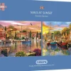 Puzzle 2x500 Davison: Velas ao pôr do sol