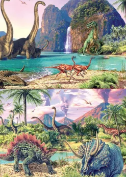 Puzzle 2x100 Dinosaurs