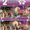 Puzzle 2x100 Fadas panorâmicas de conto de fadas