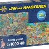 Puzzle 2x1000 Jan van Haasteren: The Music Shop / Holiday Jitters
