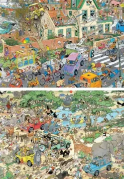 Puzzle 2x1000 Jan van Haasteren Puzzles: Safari e Storm