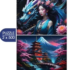 Puzzle 2x500 Japan Spirit - Coleção Ásia