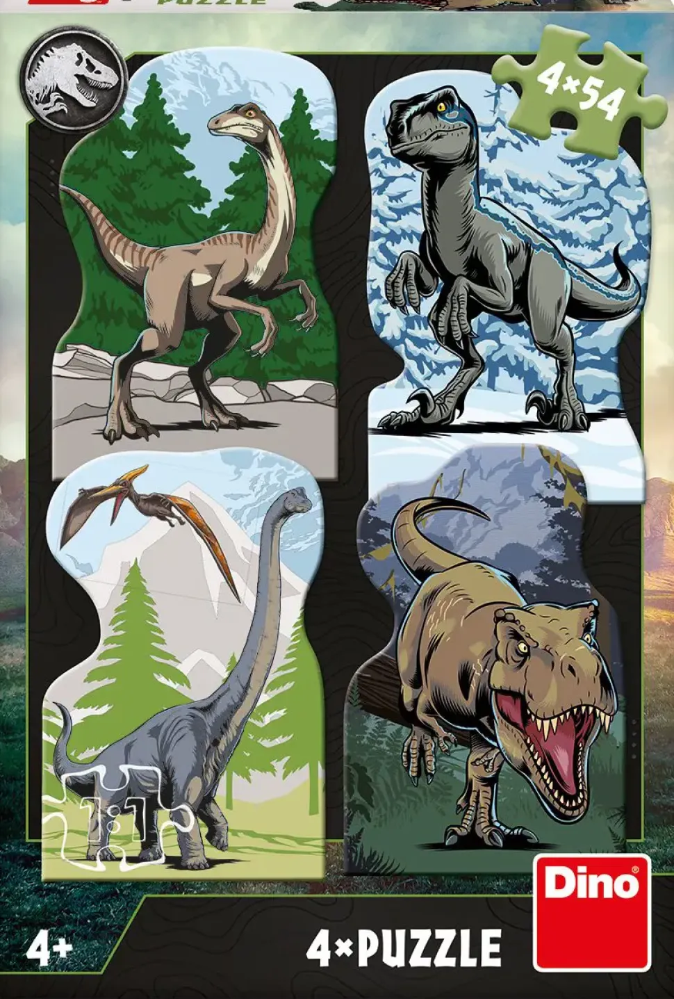Puzzle 4x54 Jurský svet