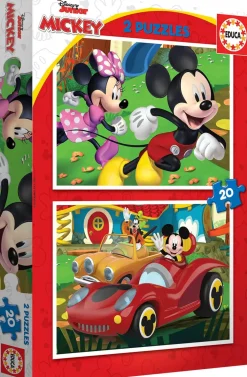 Puzzle 2x20 Mickey Mouse: Parque Zábavný