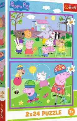 Puzzle 2x24 Peppa no Parquinho