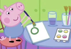 Puzzle 2x24 Prasiatko peppa v 拧kole