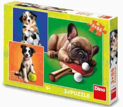 Puzzle 3x55 Psí 拧portovci