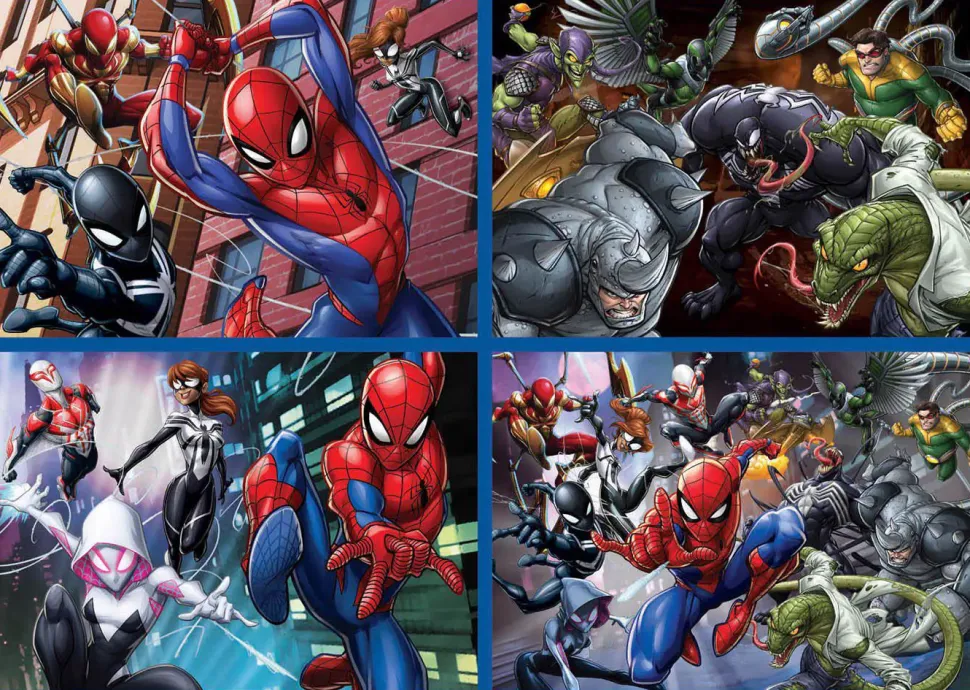 Puzzle 4x Puzzle Spiderman
