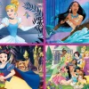 Puzzle 4x quebra-cabeças de princesas da Disney