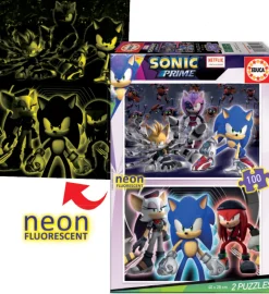 Puzzle 2x100 Sonic prime néon