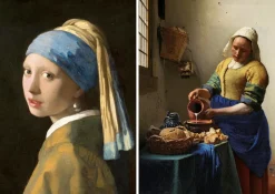 Puzzle 2x1000 Vermeer: Girl With a Pearl Earring + The Milkmaid